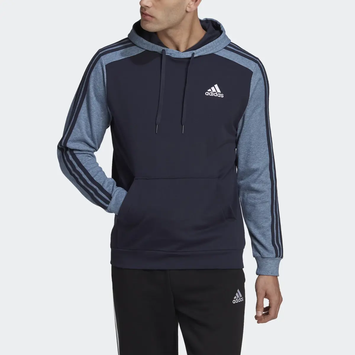 Adidas Essentials Mélange French Terry Hoodie. 1