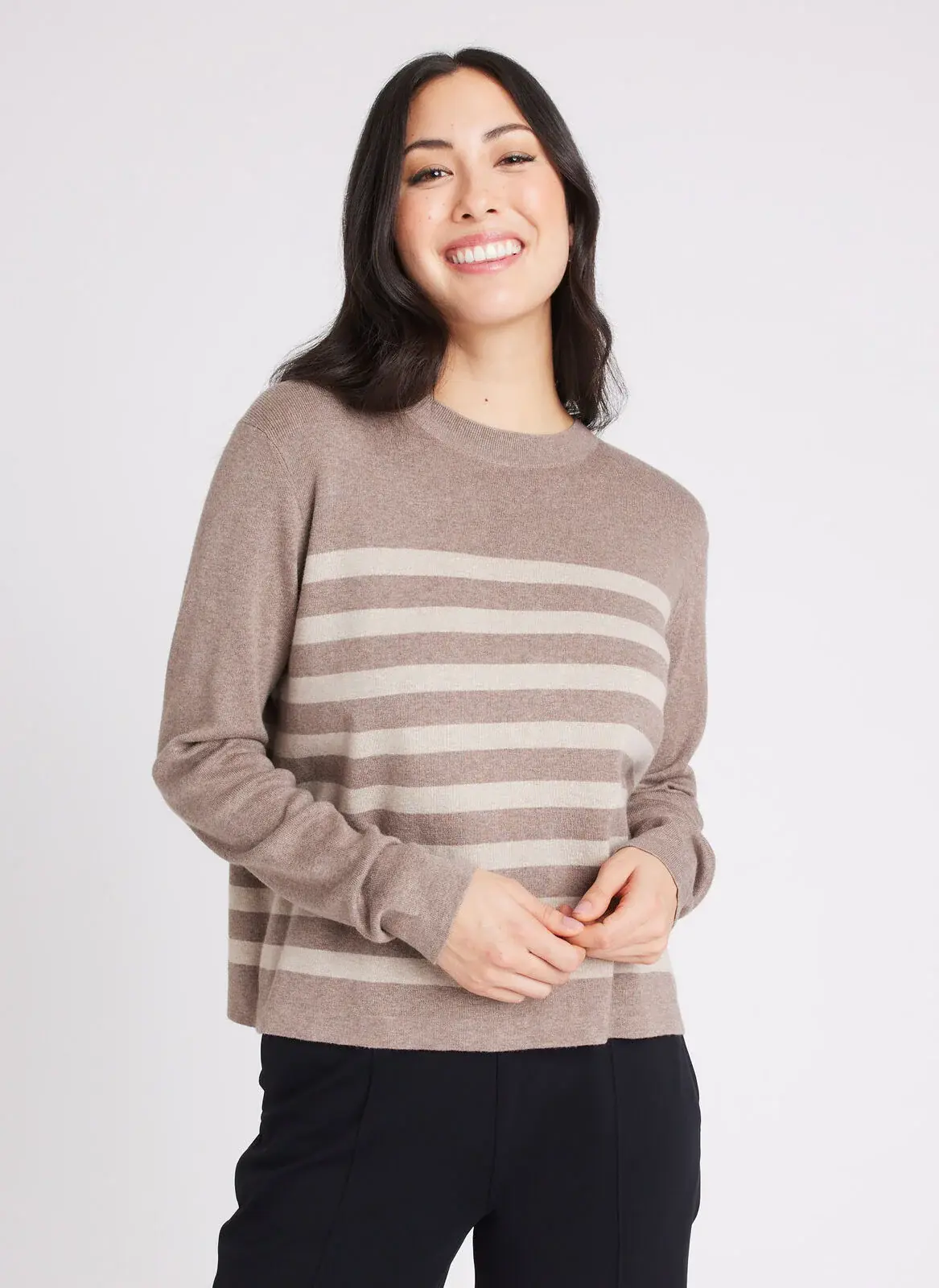 Kit And Ace Starling Striped Sweater. 1