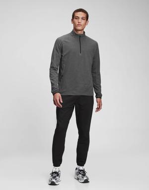 Gap Fit Mockneck Half-Zip Train Sweatshirt gray