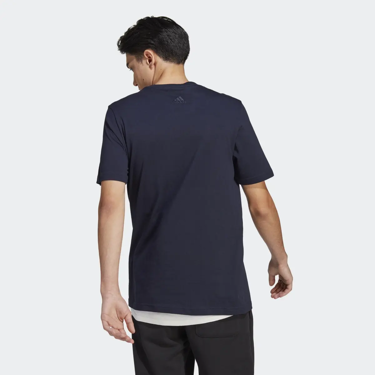 Adidas Essentials Single Jersey Linear Embroidered Logo Tee. 3