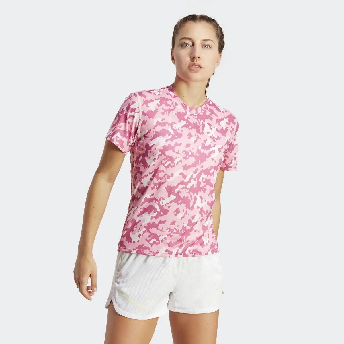 Adidas Own the Run Camo Running Tee. 2