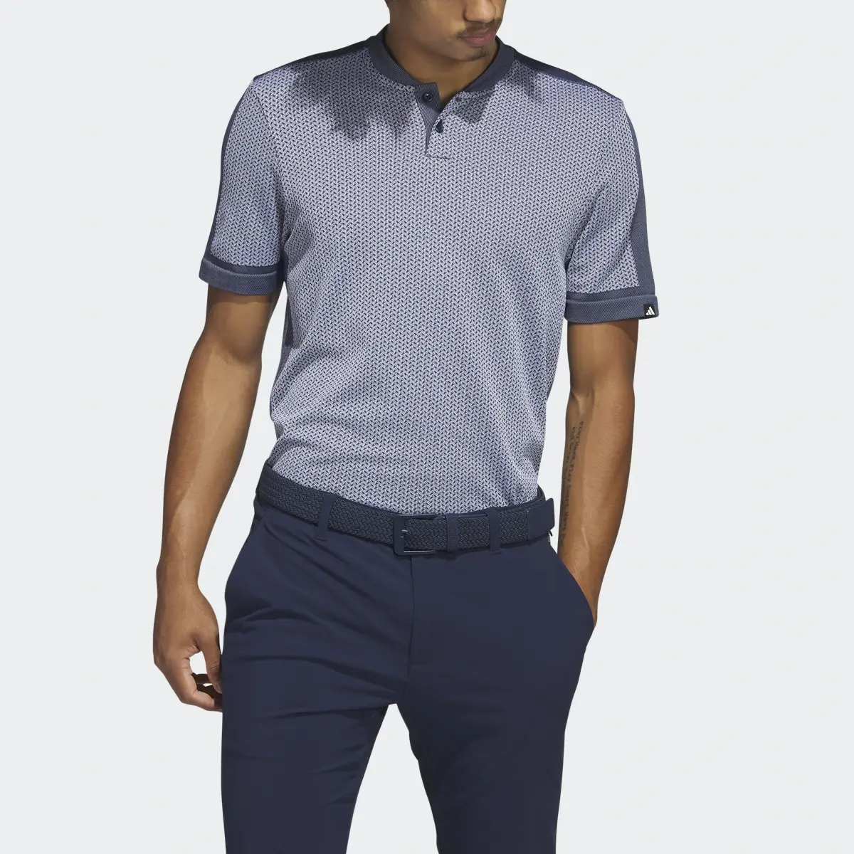 Adidas Ultimate365 Tour Textured PRIMEKNIT Golf Polo Shirt. 1