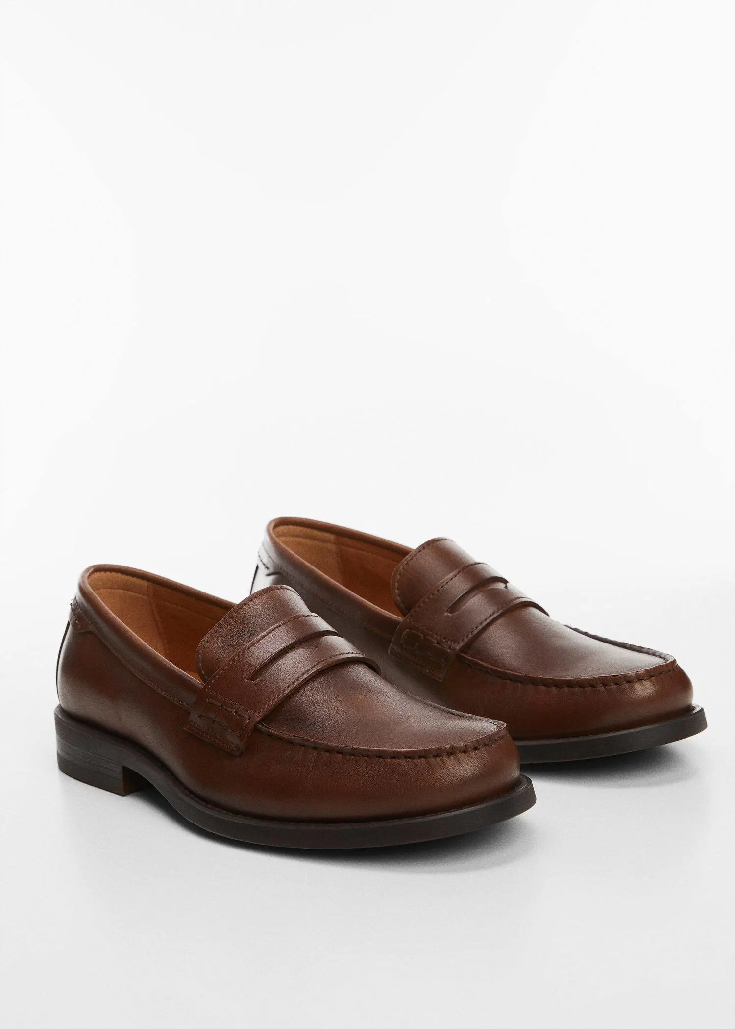 Mango Leather penny loafers. 2