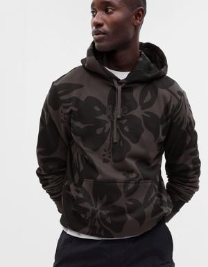 Gap Floral Gap Logo Hoodie gray