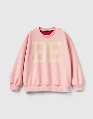 color block sweatshirt with print