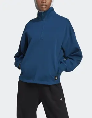 Adidas Future Icons Badge of Sport Quarter-Zip Sweatshirt