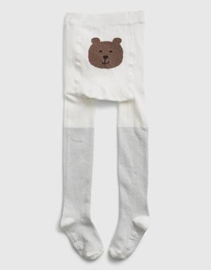 Gap Toddler Bear Tights beige