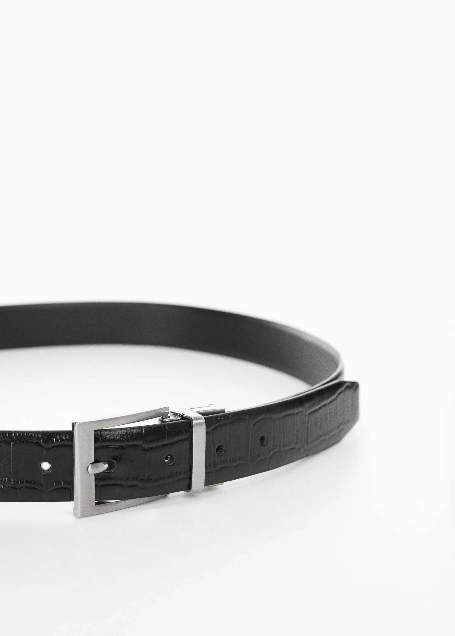 Mango Ceinture cuir effet crocodile. 2