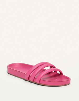 Faux-Leather Strappy Sandals for Girls pink