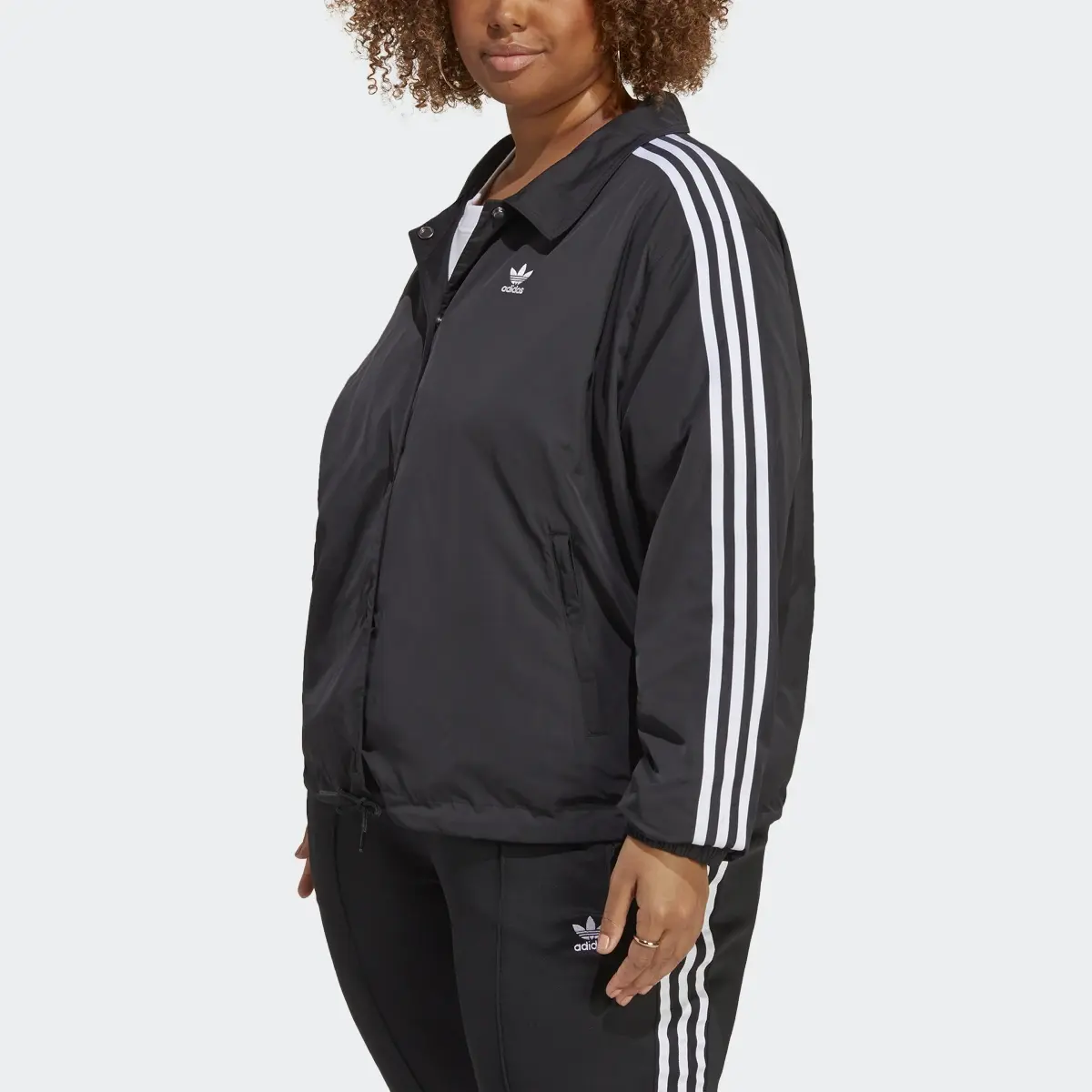 Adidas Adicolor Classics 3-Stripes Coach Jacket (Plus Size). 1