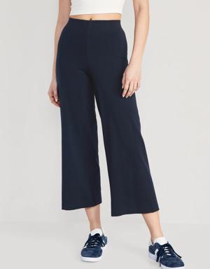 Old Navy High-Waisted Cropped Wide-Leg Leggings for Women blue