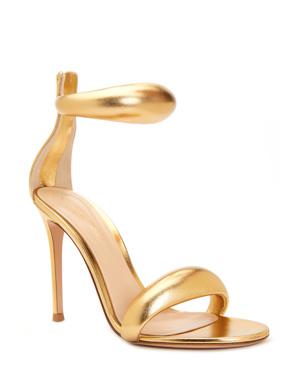 Gold Kadın Deri Sandalet