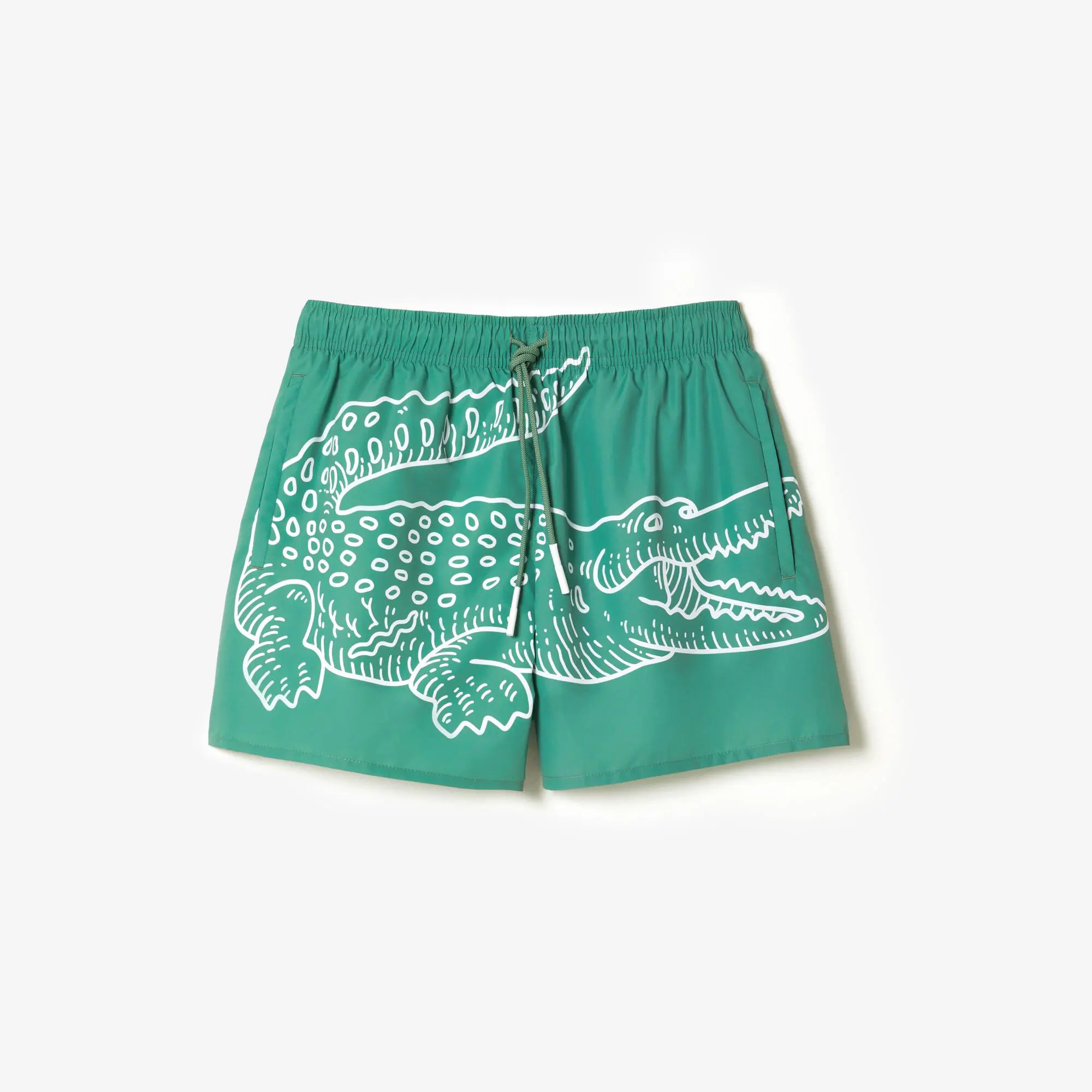 Lacoste Men’s Lacoste Crocodile Print Swim Trunks. 2