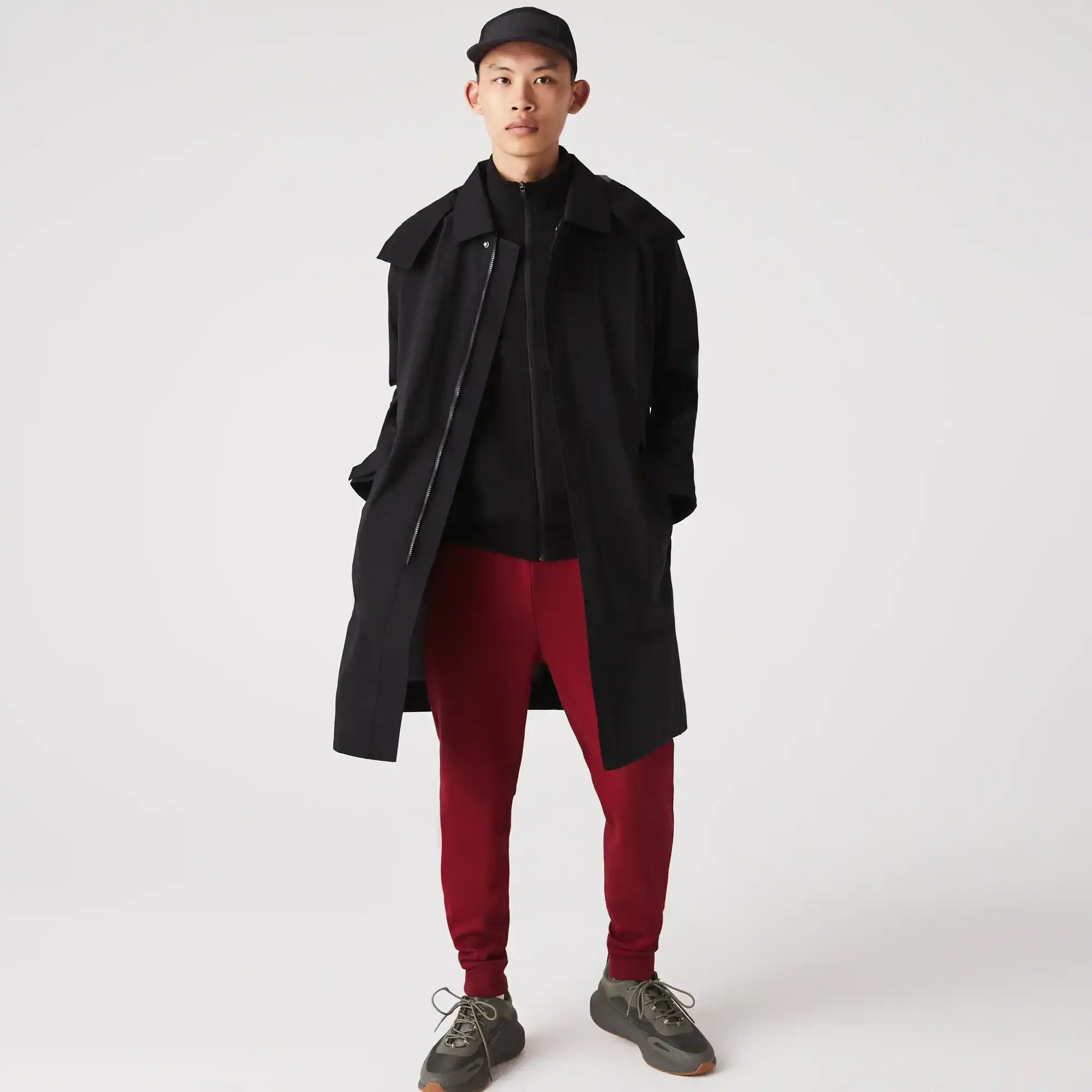 Lacoste Men’s Detachable Hood Knee-Length Water-Resistant Parka. 1 Lacoste Men’s Detachable Hood Knee-Length Water-Resistant Parka. 1