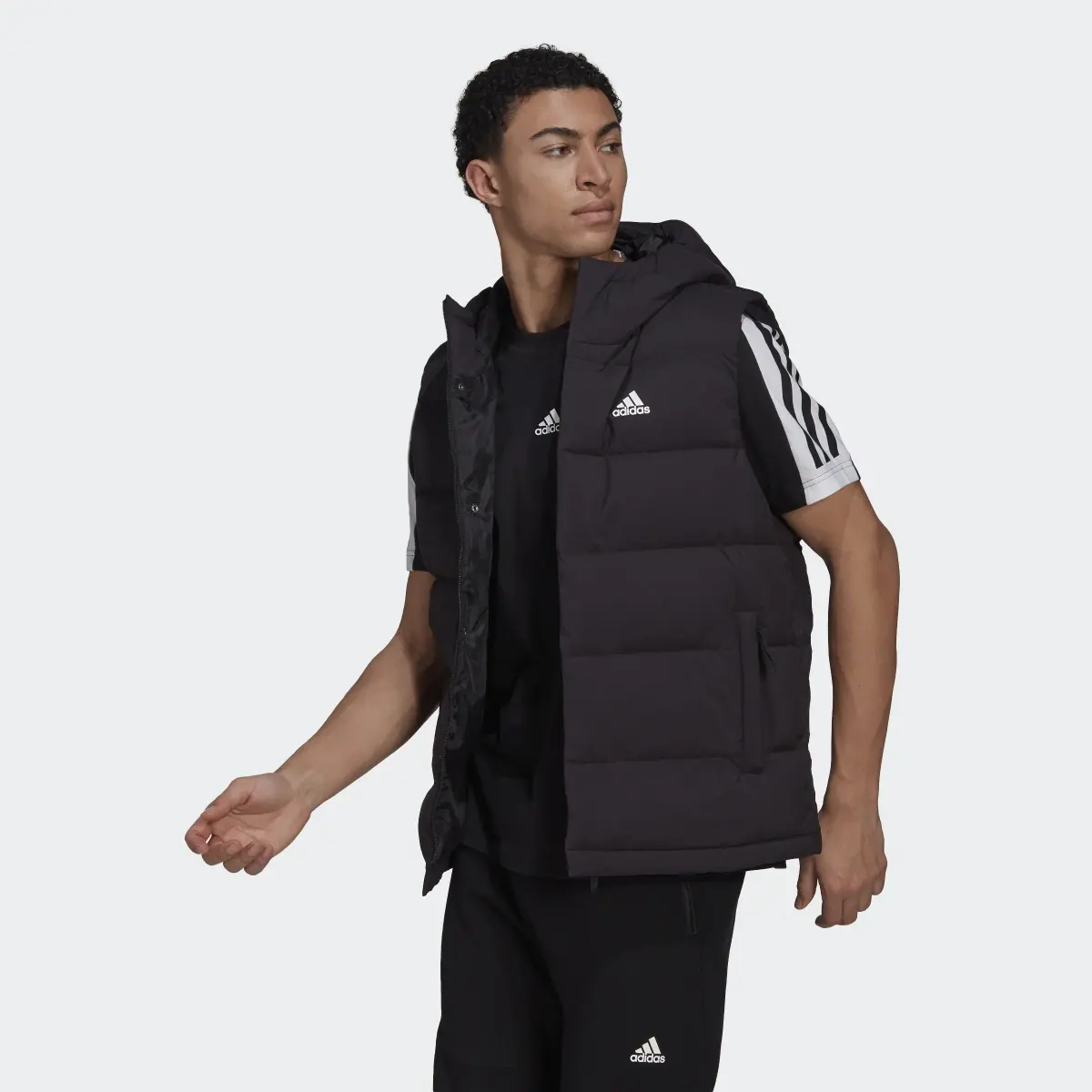 Adidas Helionic Hooded Down Vest. 2