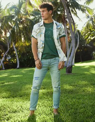 American Eagle AirFlex+ Temp Tech Patched Athletic Skinny Jean. 2 American Eagle AirFlex+ Temp Tech Patched Athletic Skinny Jean. 2
