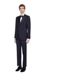 Fitted mohair wool tuxedo