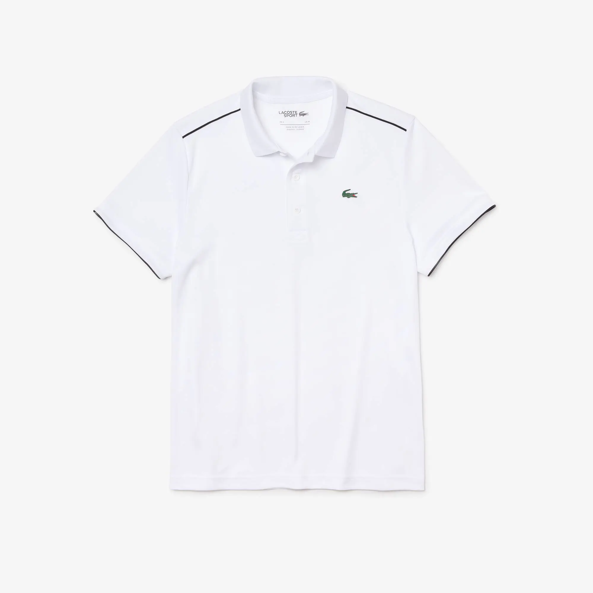 Lacoste Men's Lacoste SPORT Contrast Piping Breathable Piqué Polo Shirt. 2