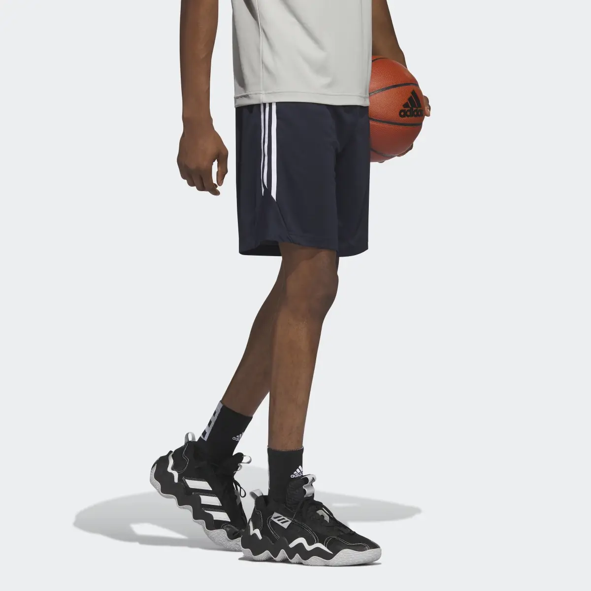 Adidas Legends 3-Stripes Basketball Shorts. 3