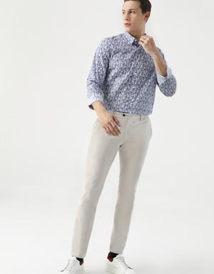 Damat Slim Fit Taş Bi Strech Pamuklu Beli İçten Lastikli Chino Pantolon