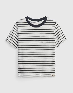 Toddler 100% Organic Cotton Mix and Match Pocket T-Shirt blue