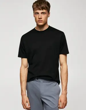 Mango Mercerized regular-fit t-shirt