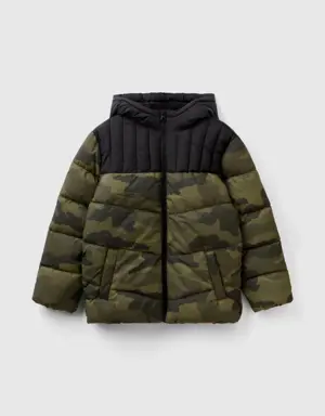 military green camouflage padded jacket