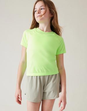 Girl Power Up Seamless Sport Length Tee green