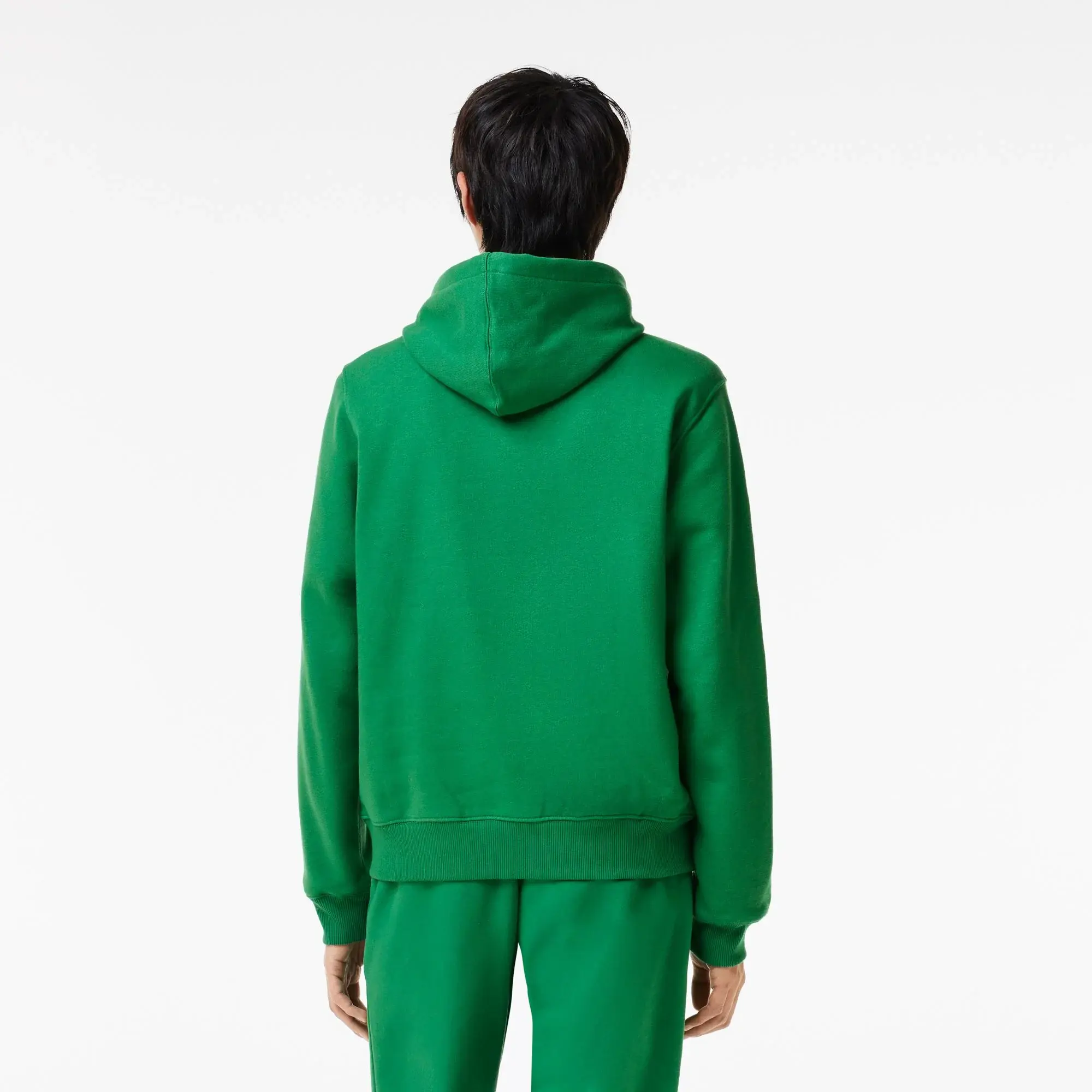 Lacoste Erkek Relaxed Fit Kapüşonlu Baskılı Yeşil Sweatshirt. 3