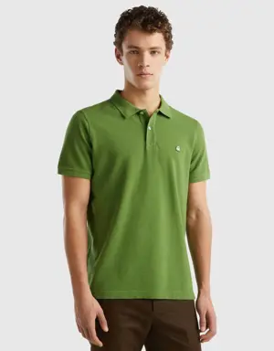 military green regular fit polo