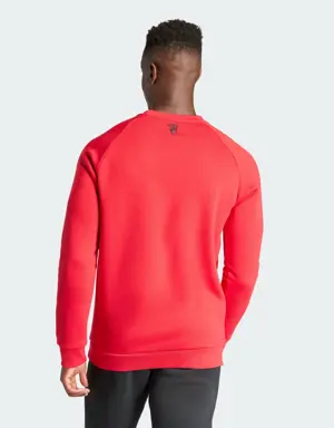 Adidas Manchester United Essentials Trefoil Crew Sweatshirt. 3