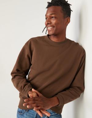 Oversized Crew-Neck Sweatshirt for Men brown