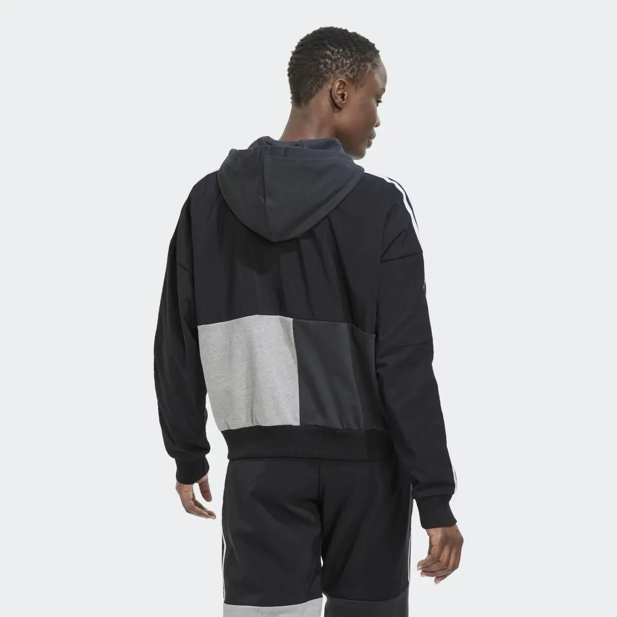 Adidas Essentials 3-Stripes Colorblock Full-Zip Hoodie. 3