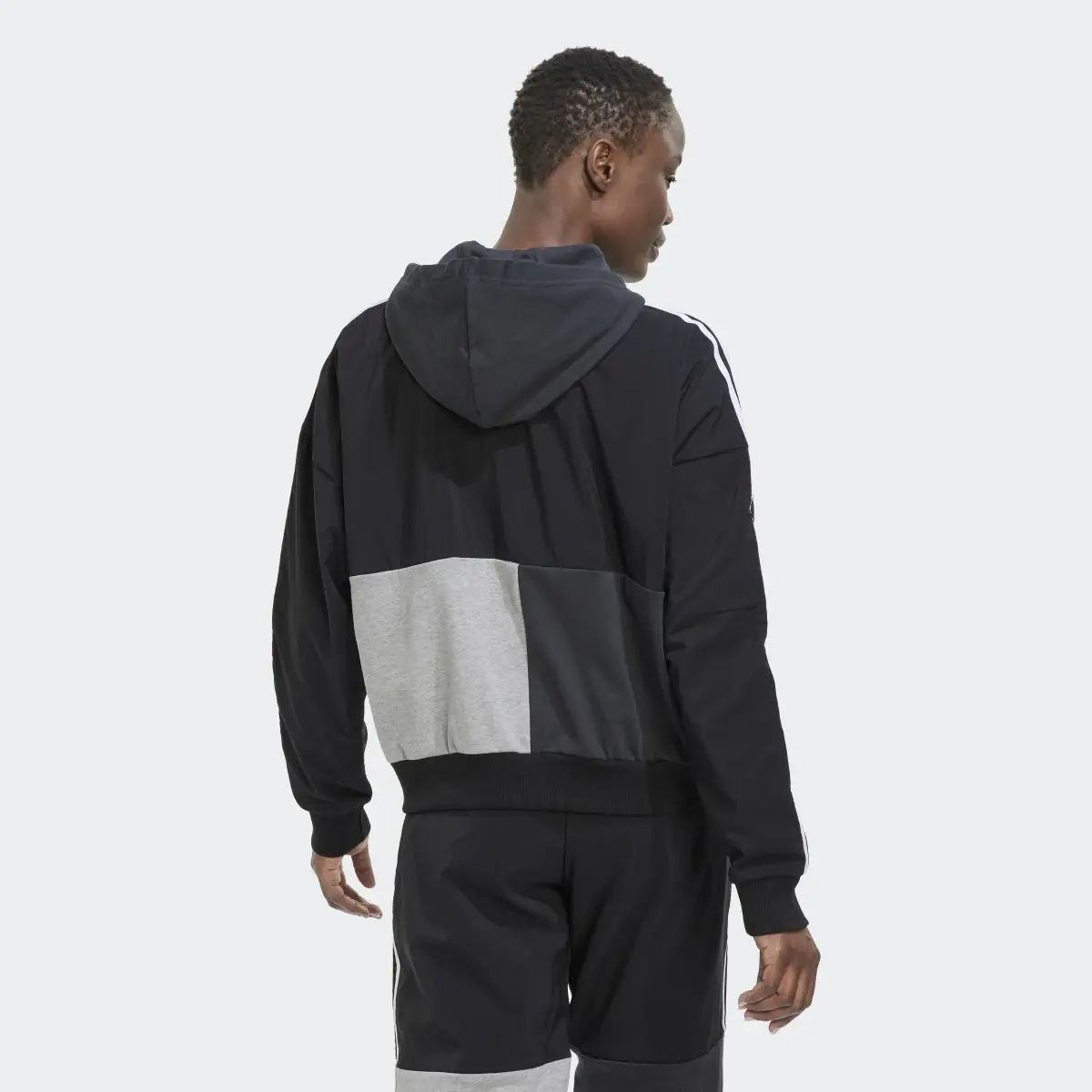Adidas Veste à capuche entièrement zippée Essentials 3-Stripes Colorblock. 3