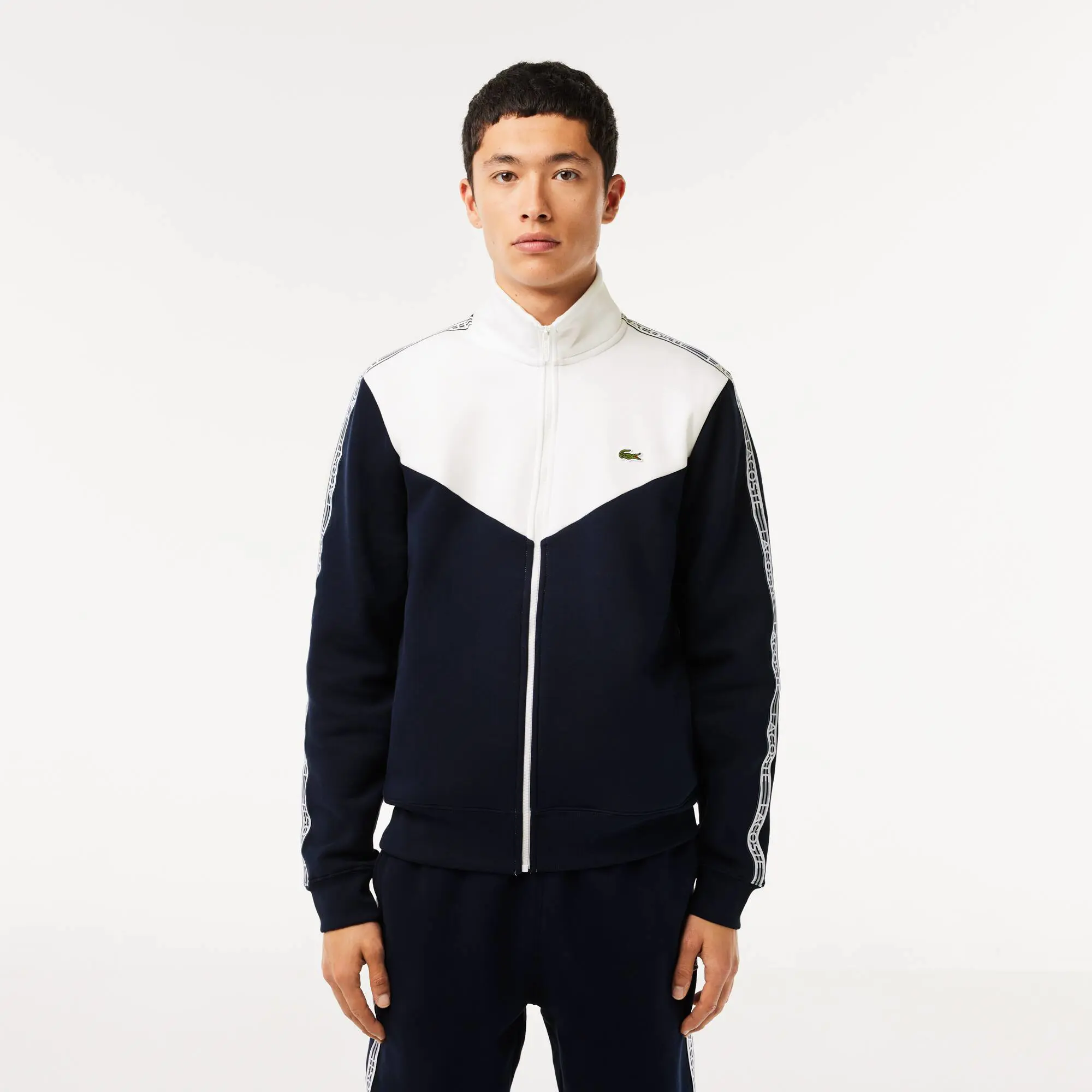 Lacoste Sudadera Jogger de hombre Lacoste classic fit color block con cremallera. 1