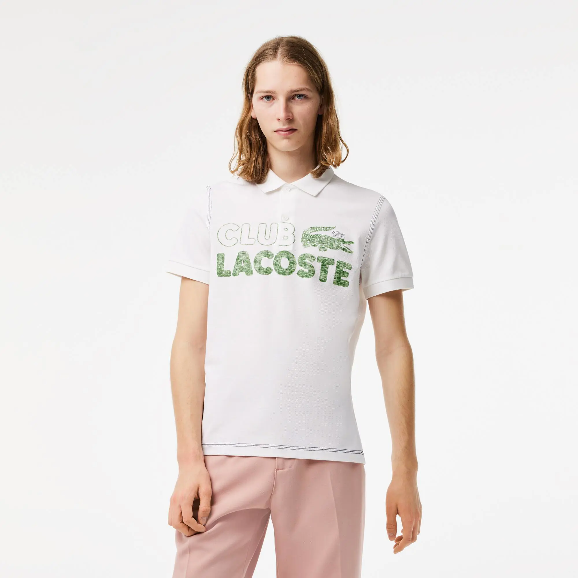 Lacoste Men’s Lacoste Organic Cotton Printed Polo Shirt. 1