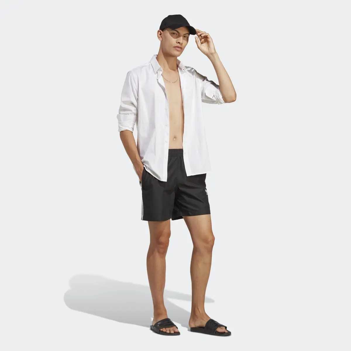 Adidas Originals Adicolor 3-Stripes Swim Shorts. 3