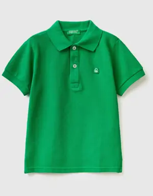 short sleeve polo in organic cotton