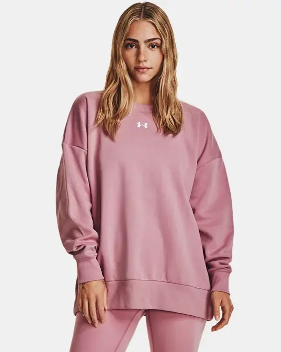 Under Armour Women's UA Rival Fleece Oversized Crew. 1