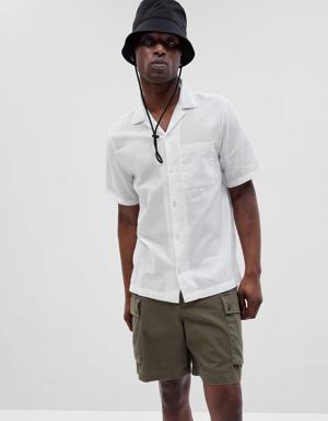 Gap Linen-Cotton Vacay Shirt white