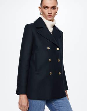 Coat with gold buttons 