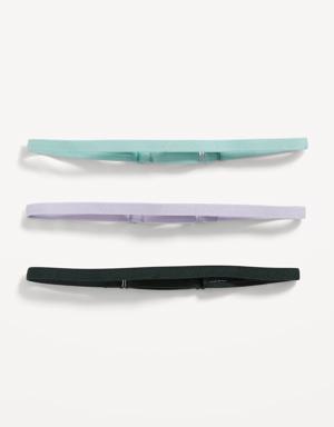 Thin Non-Slip Performance Headbands 3-Pack for Adults purple