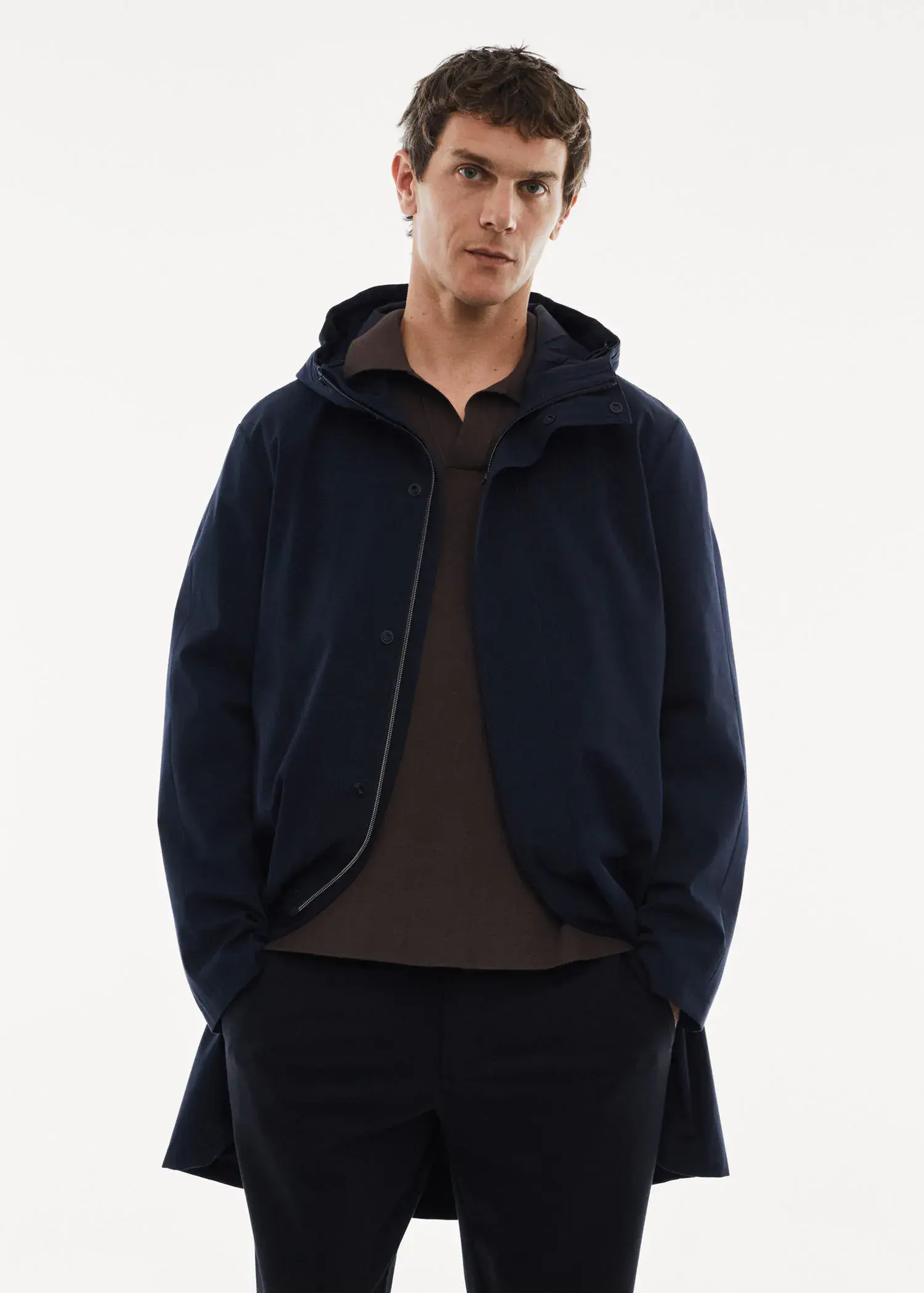 Mango Water-repellent hooded parka. 1