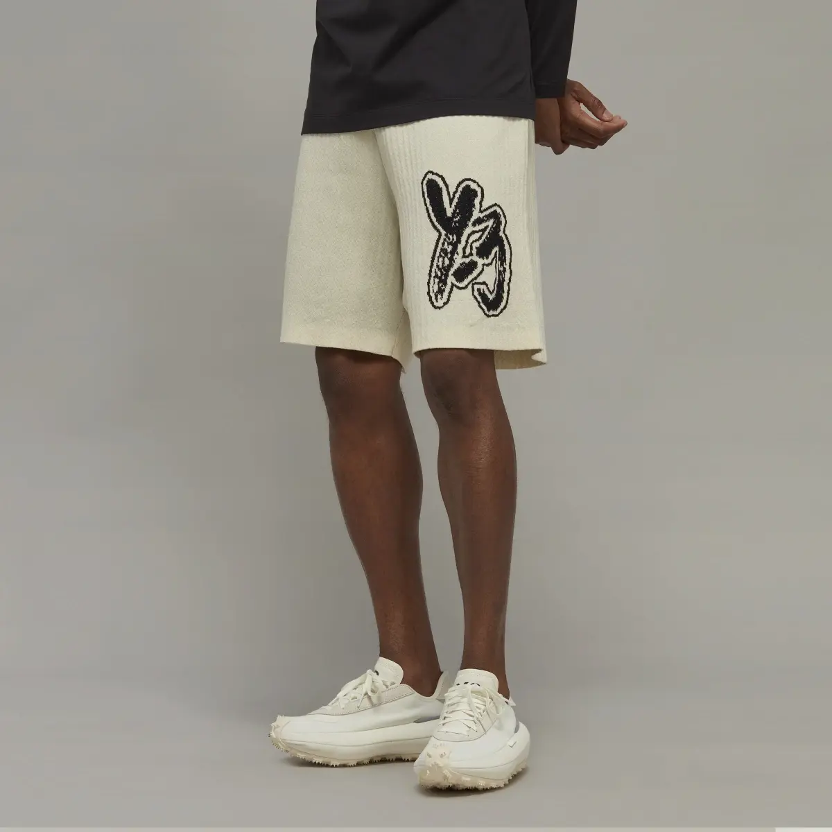 Adidas Y-3 Logo Knit Shorts. 2