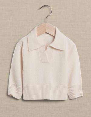 Banana Republic Luna Cashmere Sweater Polo for Baby + Toddler beige