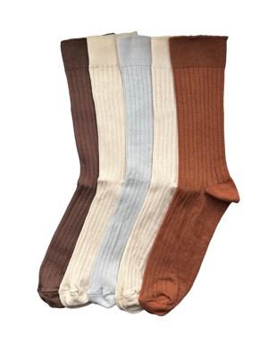 5'Li Paket Kadın Soket Çorap Desenli