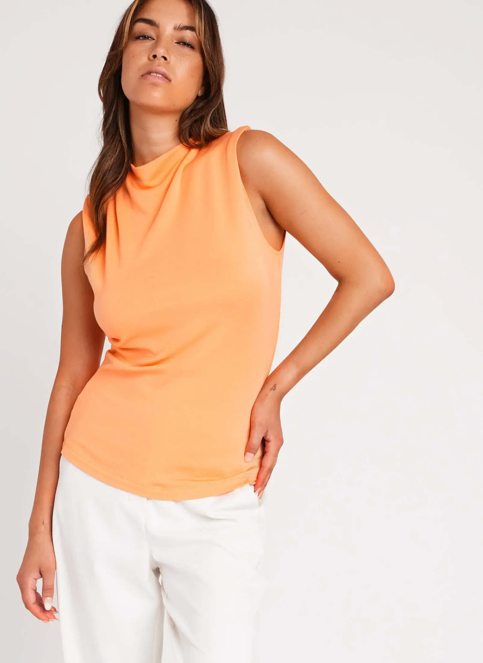 Kit And Ace Belmont Brushed Sleeveless Top. 1