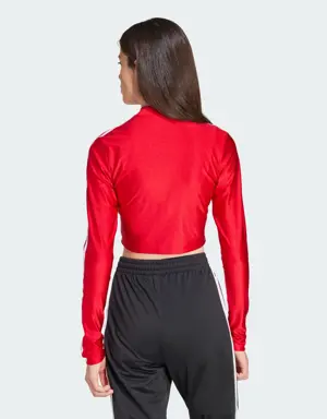 Adidas T-shirt Cropped manches longues 3 bandes. 3 Adidas T-shirt Cropped manches longues 3 bandes. 3