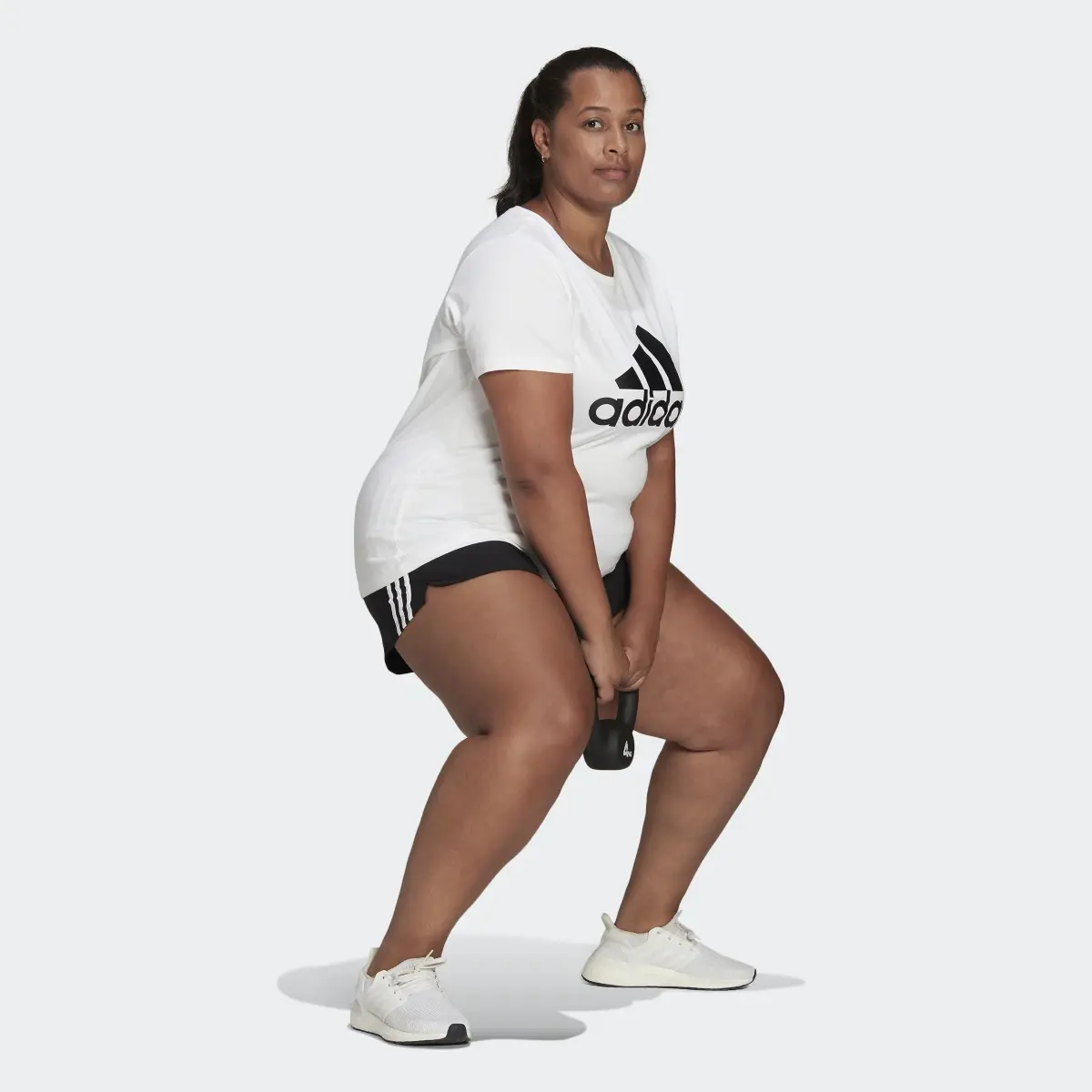 Adidas Pacer 3-Stripes Woven Shorts (Plus Size). 3