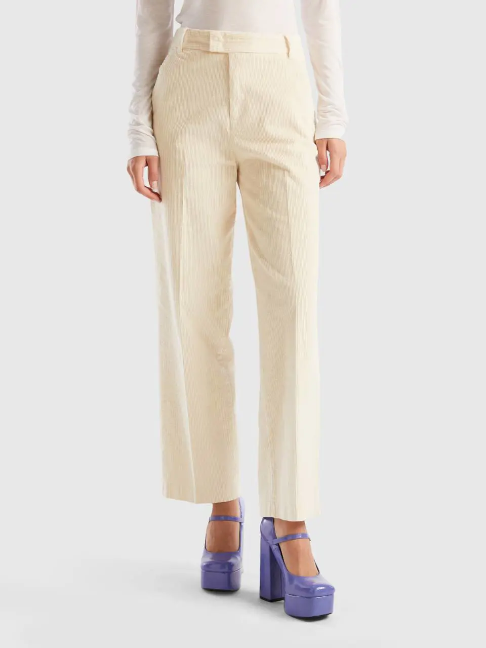 Benetton straight corduroy trousers. 1